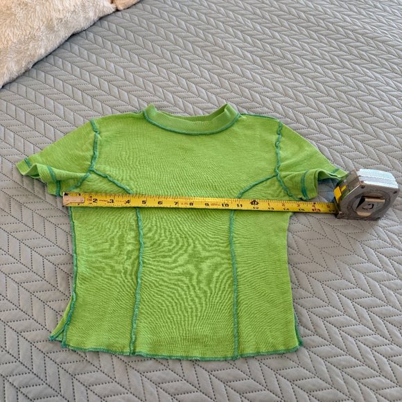 Urban Outfitters Women's Short Sleeve Green BDG Baby Cropped Tee Size S - Picture 5 of 6
